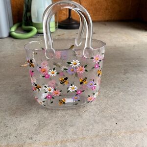 Floral Glass Tote Bag